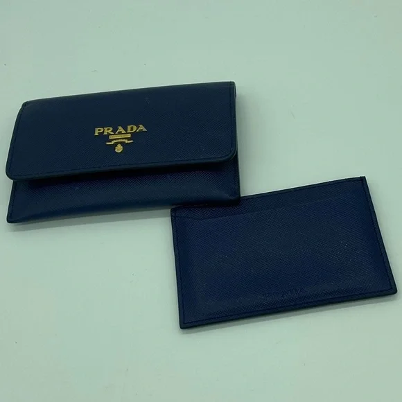 Prada Saffiano Leather Compact Wallet.